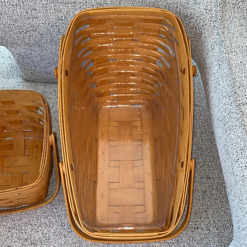Longaberger Tan Woven Basket Set